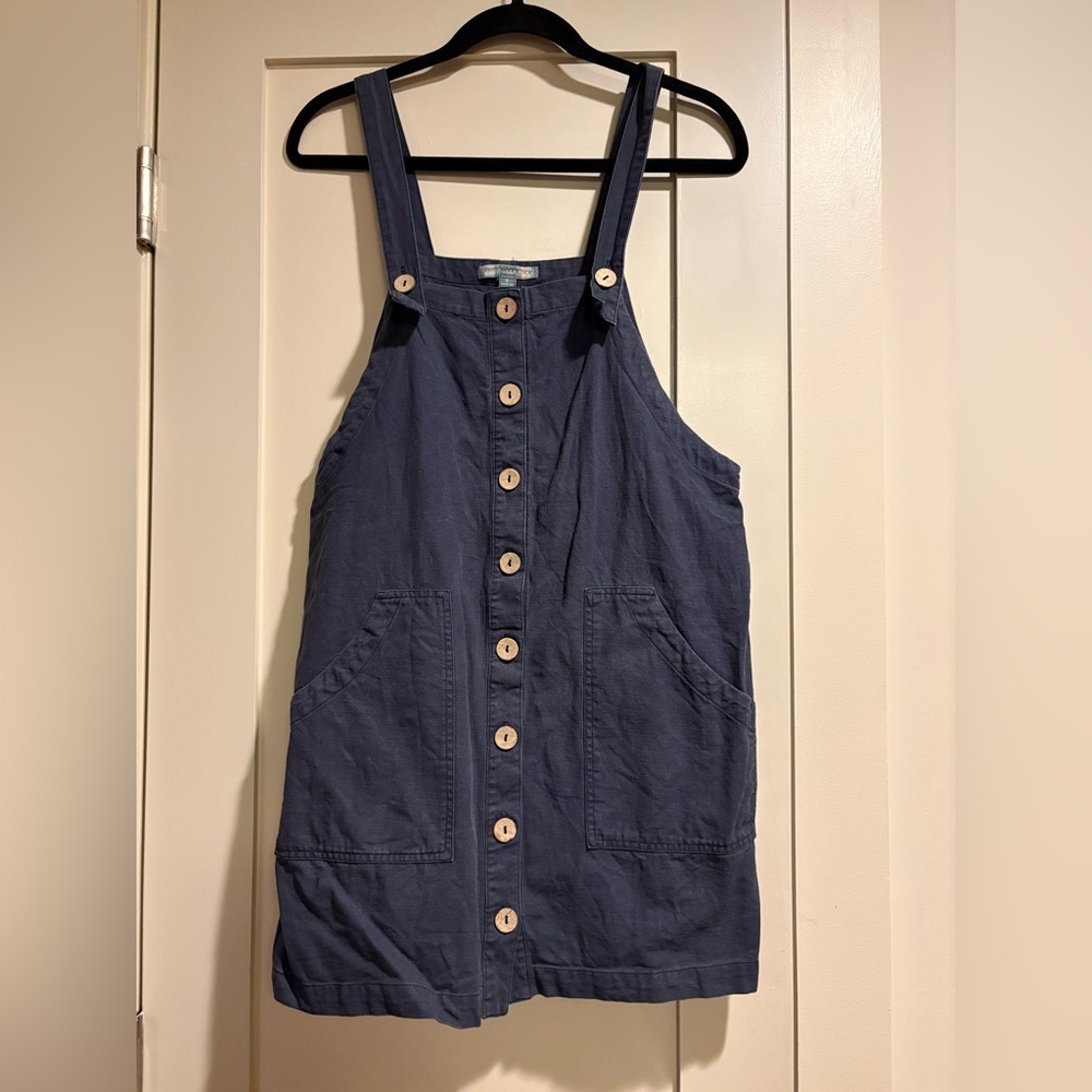 Good Luck Gem Dark Blue Button-Front Dress Size S